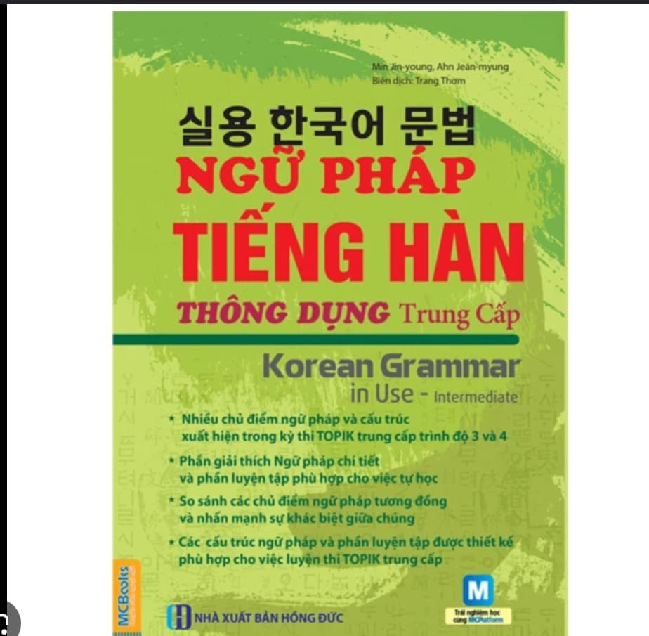Sách Ngữ Pháp Tiếng Hàn Thông Dụng - Trung Cấp